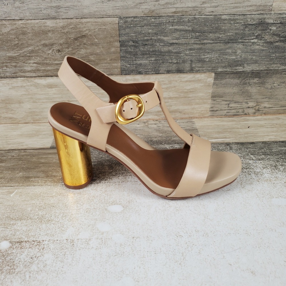 Naturalizer Jordis Women Dress Sandals Sz 8 M Coastal Tan Leather Block Heel